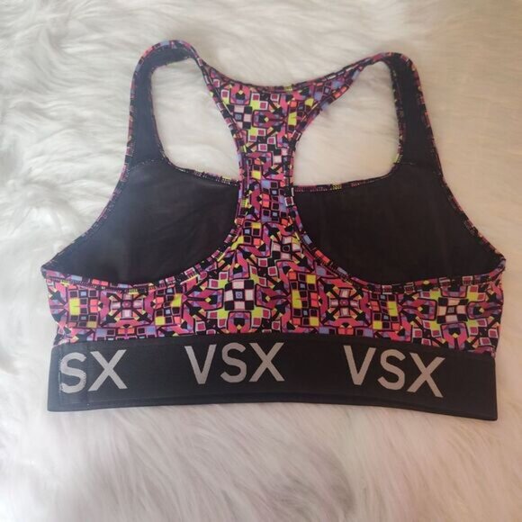 VICTORIA'S SECRET VSX THE PLAYER RACERBACK SPORT/YOGO BRA SMALL‎ MULTICOLOR - Picture 5 of 5